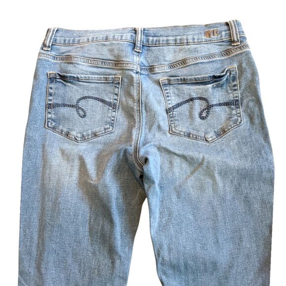 JUSTICE 14 PLUS Distressed Stretchy Mid-Rise Denim Jeggings Jeans - Picture 3 of 9